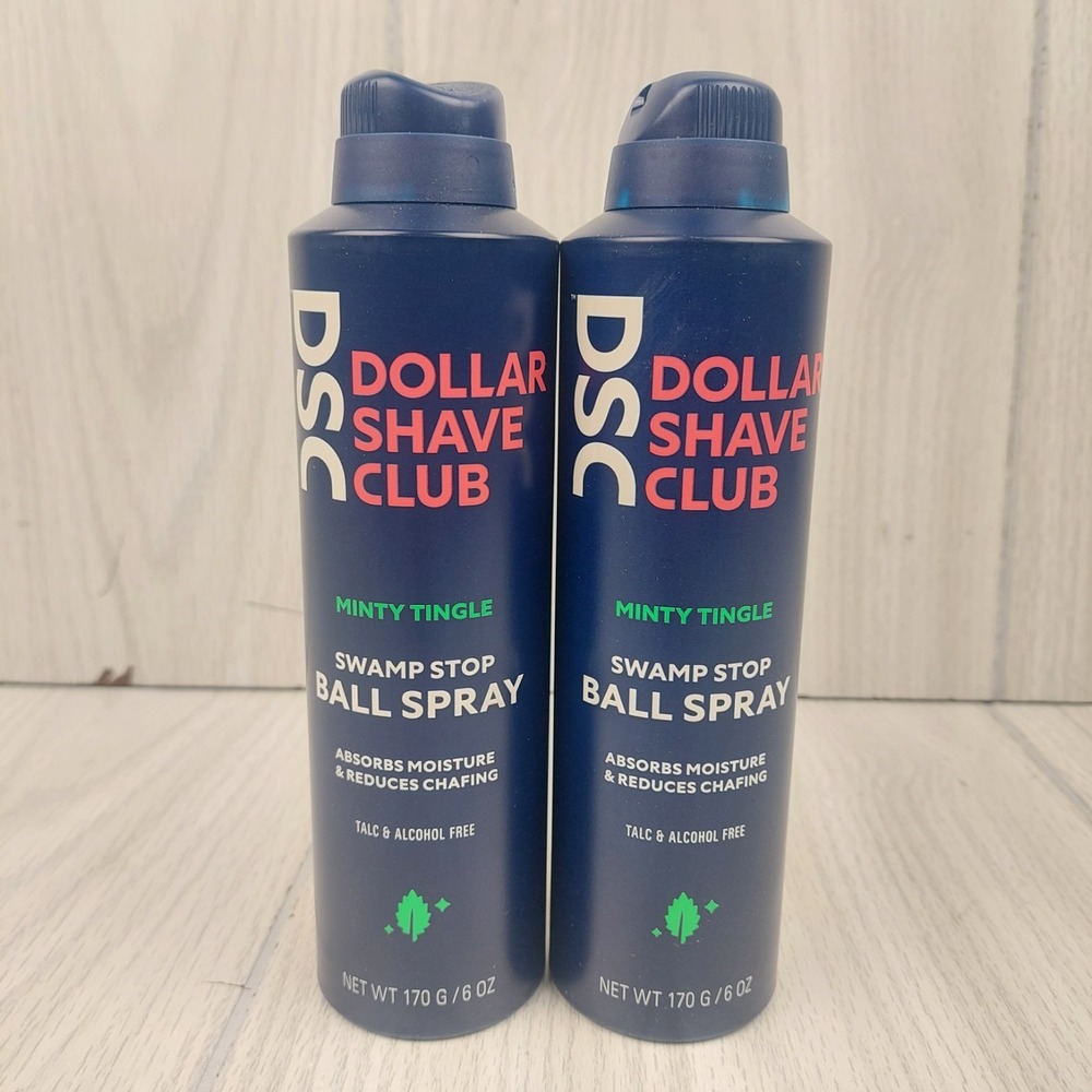 Lot‎ of 2 Dollar Shave Club Swamp Stop Ball Spray Minty Tingle 6 oz 170 g